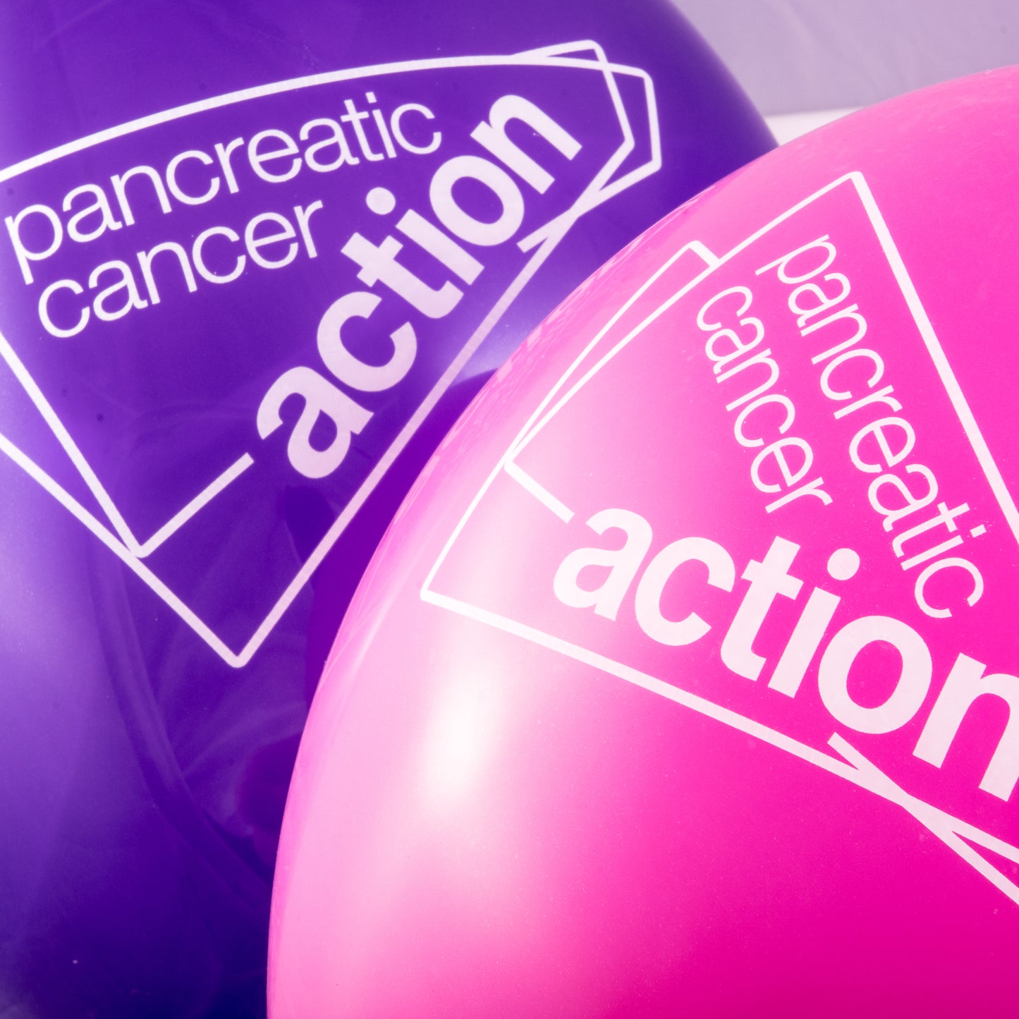 Pancreatic Cancer Action Purple and pink Balloons