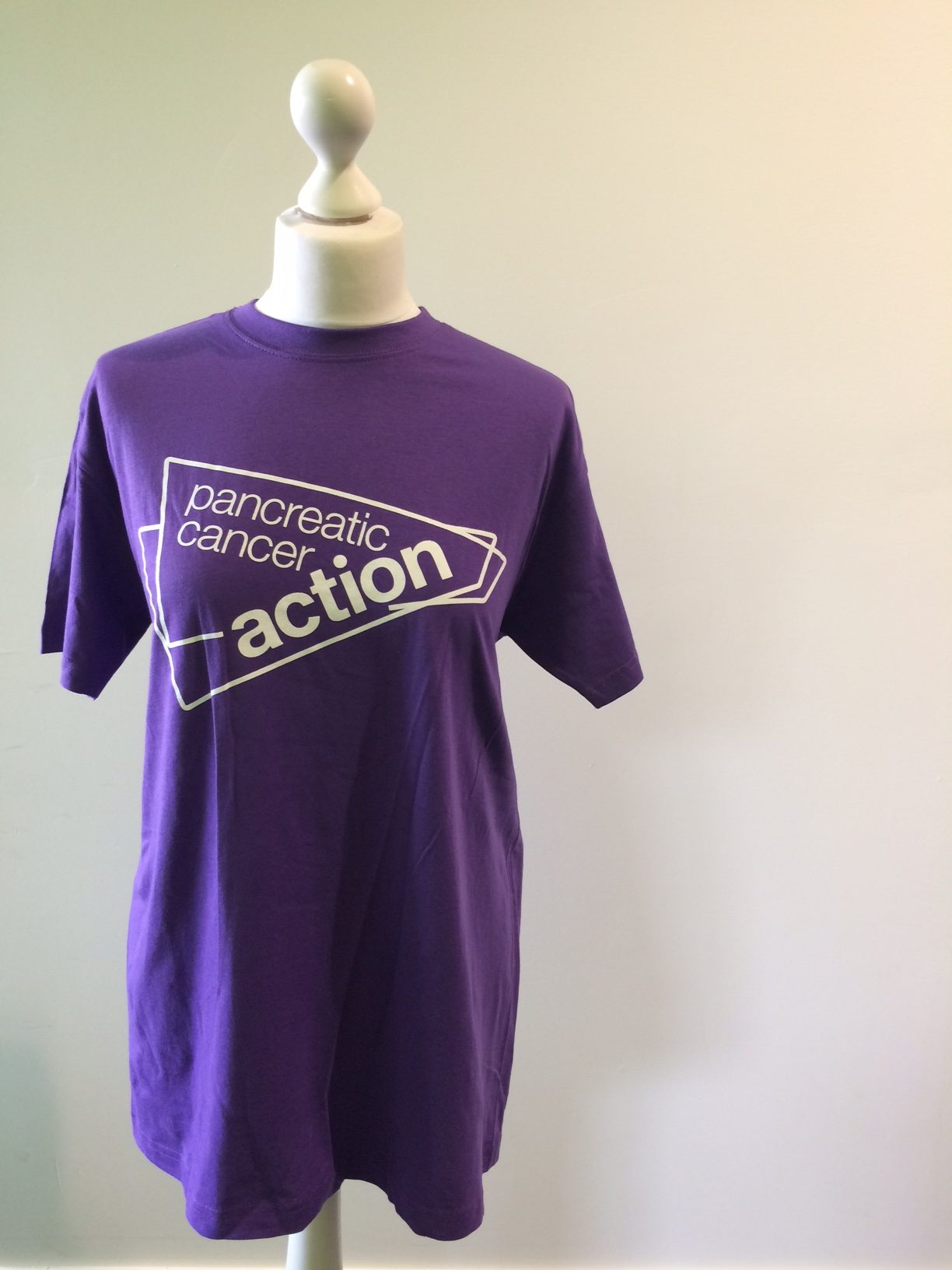 Pancreatic Cancer Action purple t-shirts.