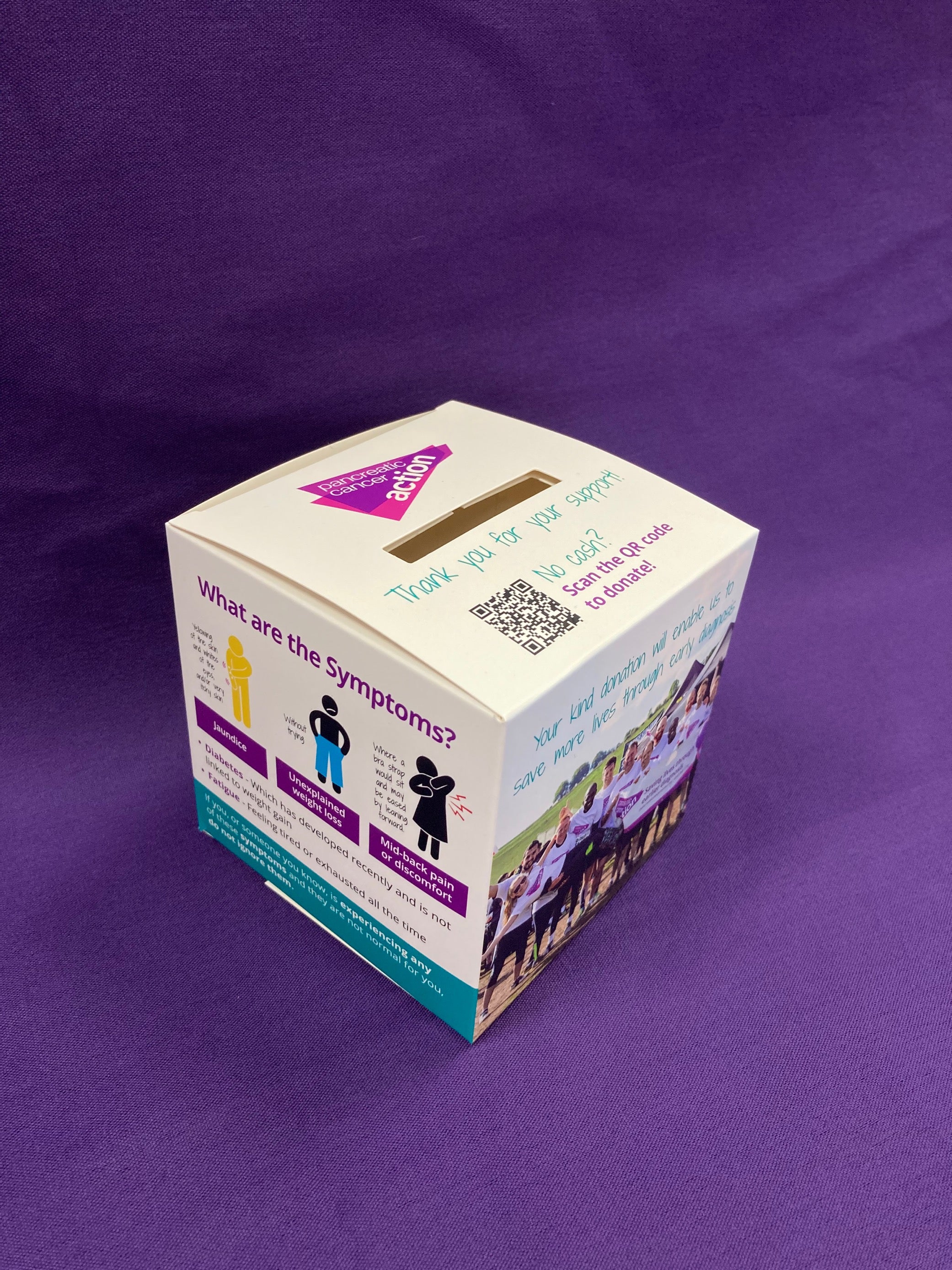 Cardboard collection box – Pancreatic Cancer Action Shop