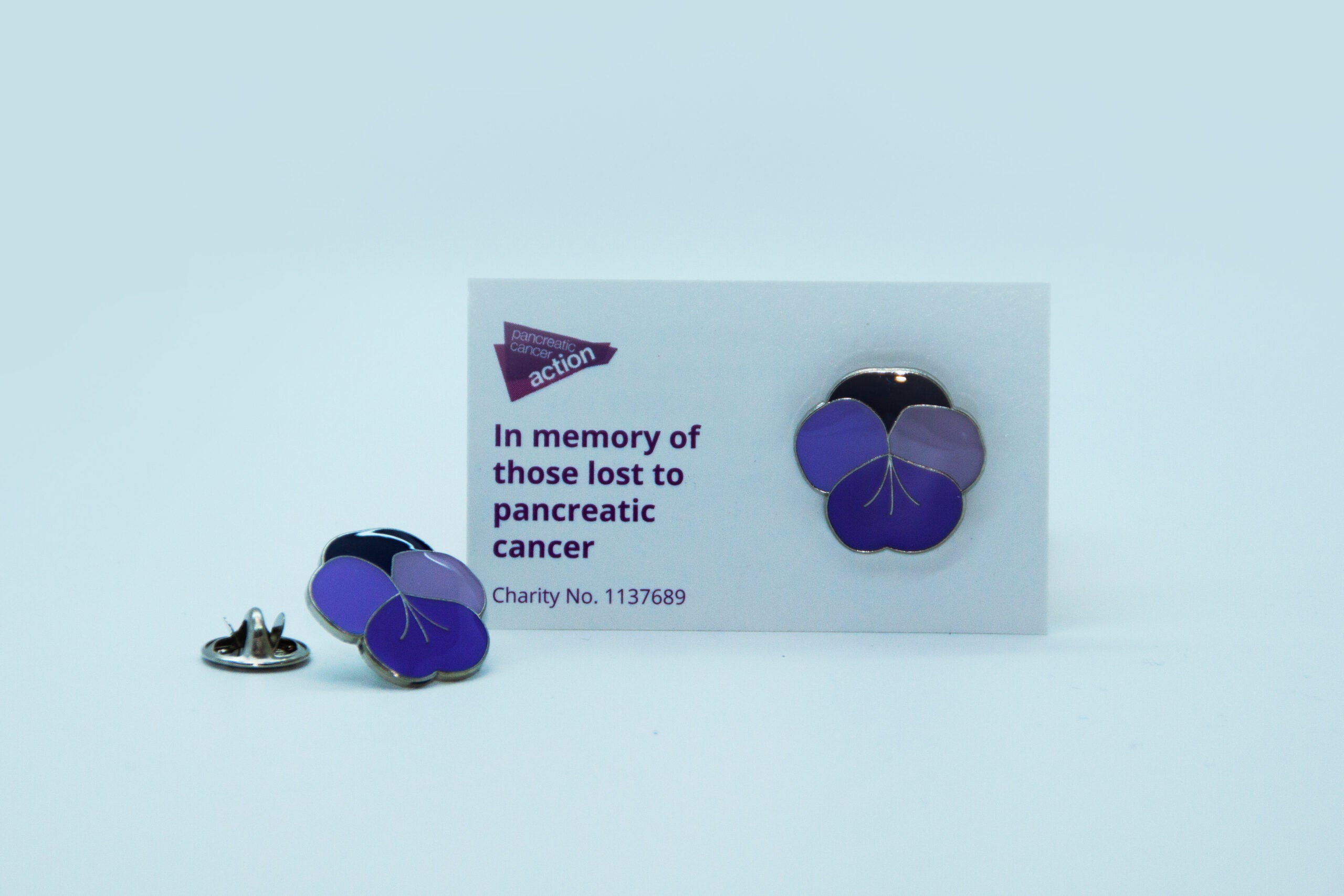 Enamel Pansy Pin – Pancreatic Cancer Action Shop